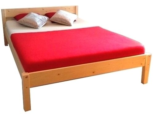 Bett mit Kopfteil 100x200 cm Massivholzbett H67-37